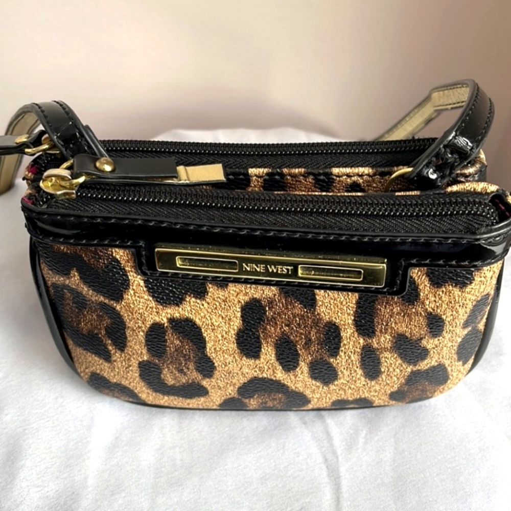 Nine West Leopard print mini shoulder bag
